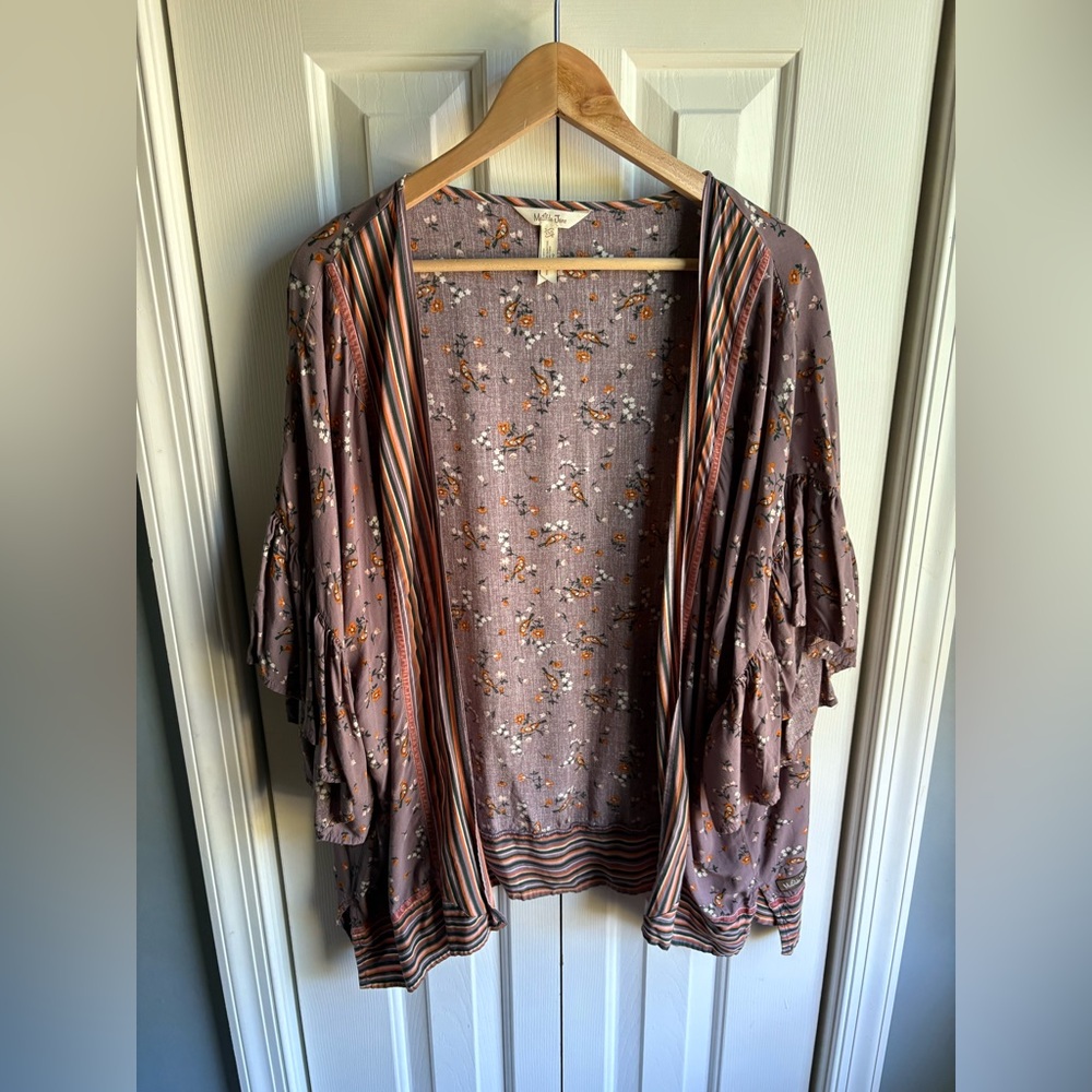 Matilda Jane Women's Along the Way Floral Print Kimono Cardigan Size XS/S